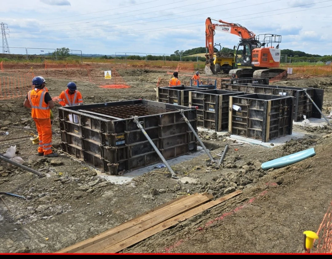 Groundworks at Littleton Substation project by Fortis Foundations